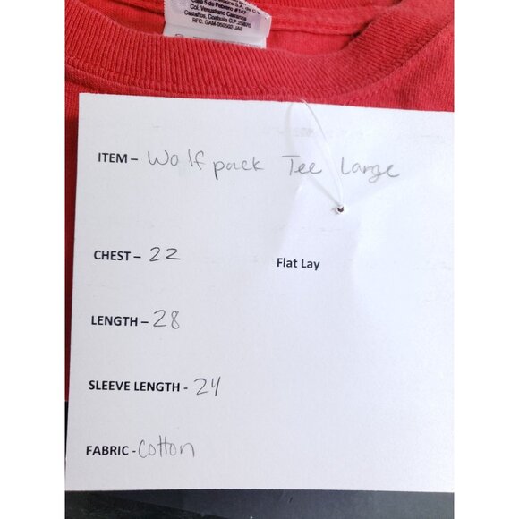 NC State Wolfpack Long Sleeve Shirt Men's Size Large Red - Picture 6 of 7